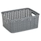 Simplify Storage Bin, Plastic, Grey, 10 in H, 8 in W, 10 in L 25173-GREY - alternate 1